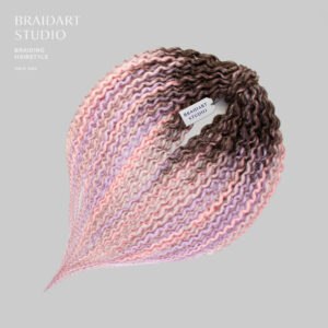 Комплект гофродред в розовых и сиреневых оттенках.